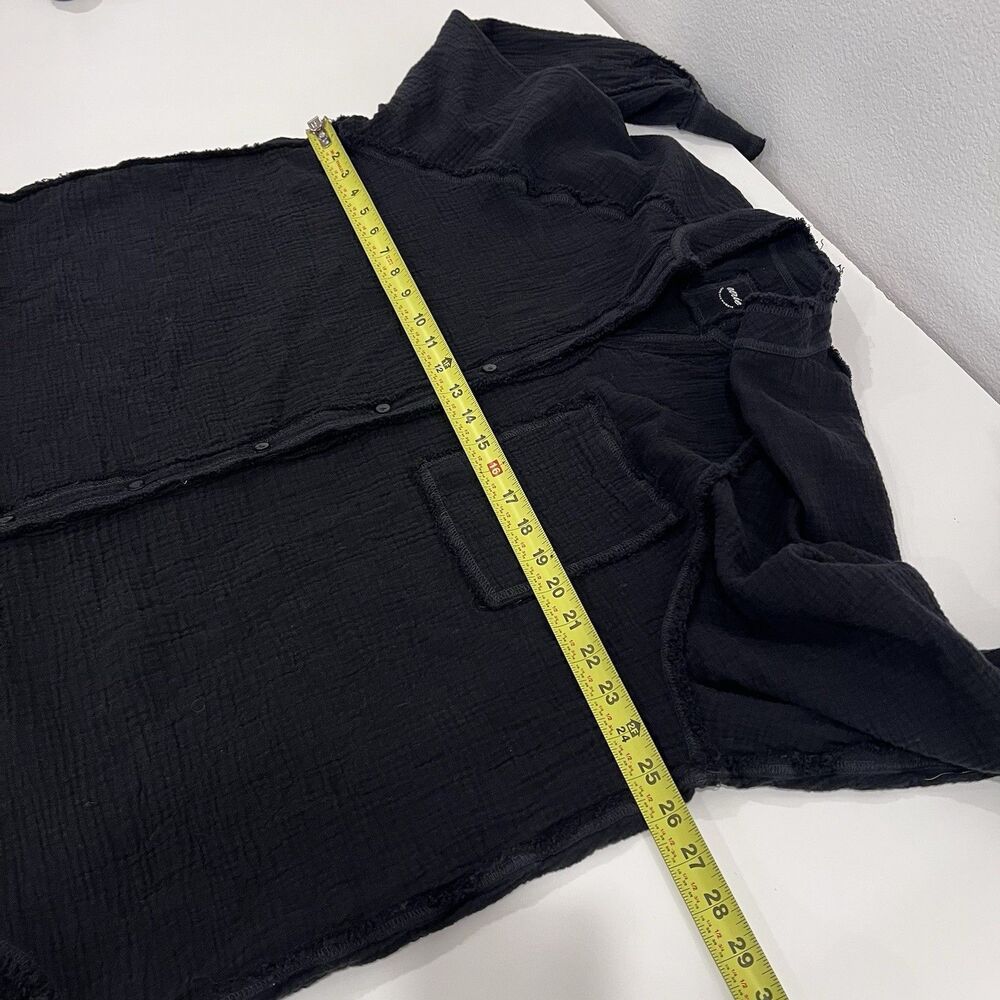 Aerie AE Oversized Pool To Party cover Up Gauzy Black shirt blouse top Large - Picture 9 of 10